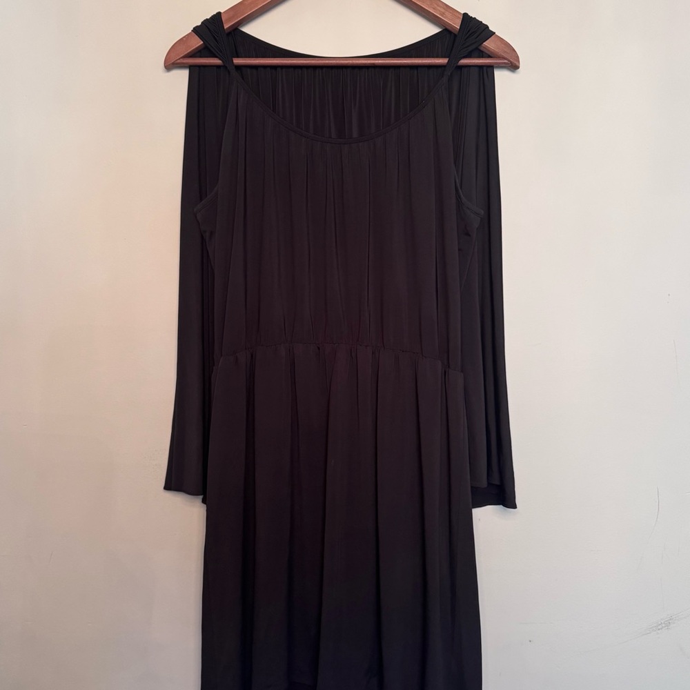 Halston Heritage Elegant Black Long Sleeve Dress